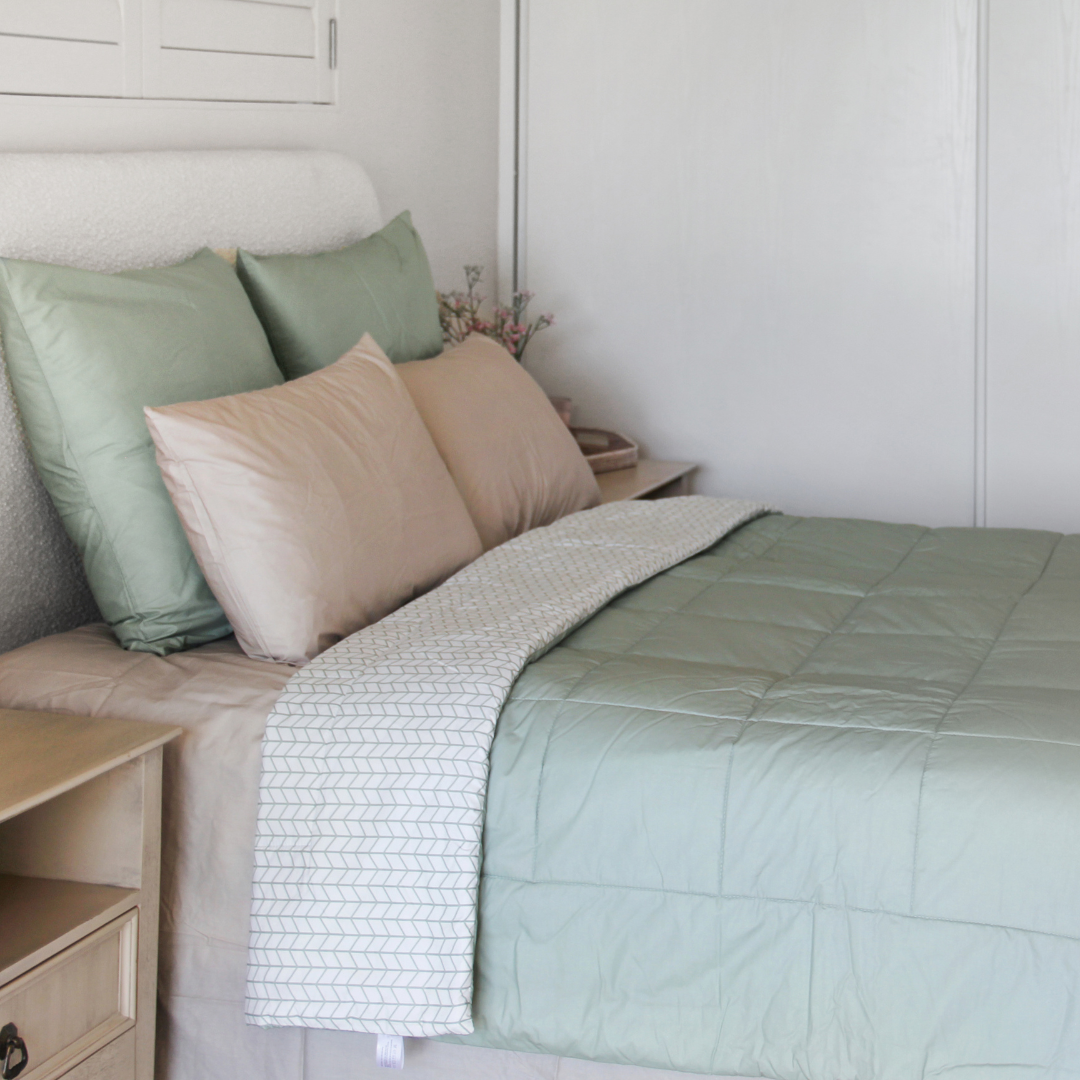 100% Cotton - Forest Rush - 6-Piece Green Comforter Set