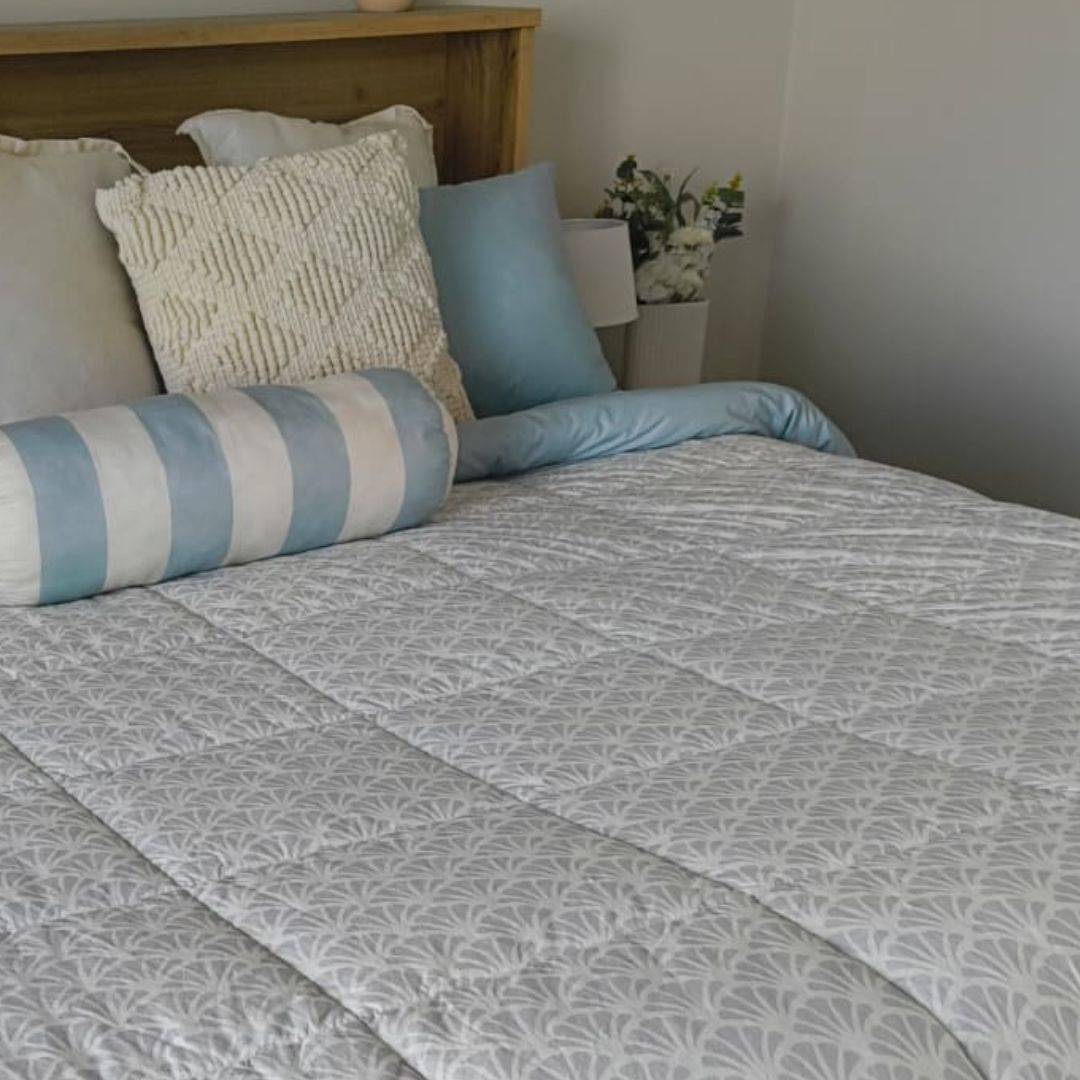 100% Cotton - Beach House - 5-Piece Blue Comforter Set