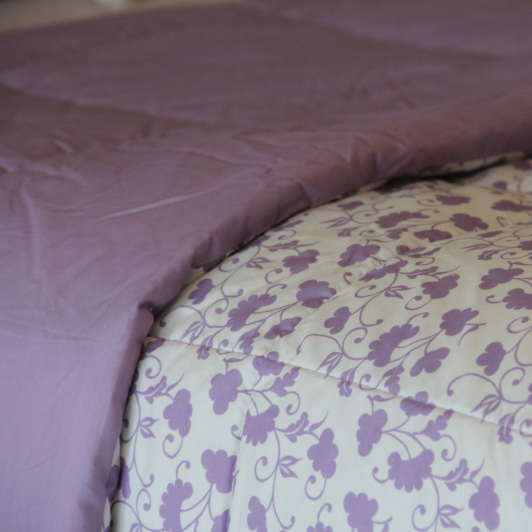 100% Cotton - Lavender Vale - 7-Piece Purple Comforter Set